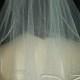 Hen party veil Diamante Rhinestone edged wedding veil 1 Tier 18" length. Brides up do hair. Other colour's white, Pale Ivory FREE UK POSTAGE
