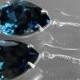 Navy Blue Crystal Earrings, Swarovski Montana Rhinestone Earrings, Wedding Blue Earrings, Bridal Bridesmaids Jewelry, Blue Teardrop Earrings