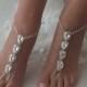Gold or silver crystal barefoot sandals bridal anklet Beach wedding barefoot sandal foot accessories Bridal jewelry Bridesmaid gift