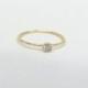 Diamond Bezel Ring / 14k Gold Diamond Ring 0.07ct  /  Minimalist Diamond Ring  / Dainty Diamond Ring  / Gold Stackable Ring / Solitaire