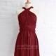 Junior / Mini Bridesmaid Dress Infinity Dress Maroon Convertible Dress Multiway Wrap Dress