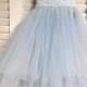 Ice Blue Flower Girl Dress Lace Tulle Dresses For Baby Girls Light Princess Tutu Infant Formal Newborn Photoshoot Gown Outfit Jr Bridesmaid