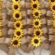 Sunflower Burlap Bows / Wedding Decorative Bows / Set of 24 / Mason Jars Decor Bows / Sunflower Small Burlap Bows / Sunflower Decor Bows