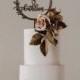 Personalized Wedding Cake Topper Mr and Mrs / Boho Floral Cake Topper / Cake Topper Wood Gold Silver Rose Gold / Rustic wedding Cake Topper