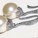 Pearl Bridal Earrings, Wedding Pearl Drop Earrings, Swarovski 10mm Ivory Pearl Earrings, Pearl Silver Earrings, Bridal Bridesmaids Jewelry