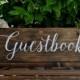 Guestbook Sign - Welcome Sign - Sweetheart Table Sign - Wedding Photo Prop - Guest Book - Calligraphy Sign - Alternative Guestbook 15 x 5