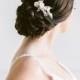 VERITY side wedding comb, blush wedding comb, silver bridal headpiece, bridal hair comb, wedding hairpiece, wedding hair comb, hairpiece