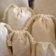 6"x8" Cotton Muslin Bags - 100% Organic Cotton Double Drawstring Premium Quality Eco Friendly Reusable Natural Muslin Bags