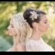 Bridal Hair Clip - SIENNA Swarovski Bridal Hairclip, Leaves Fall Wedding Headpiece, Fall Wedding Tiara,Wedding Tiara, Bridesmaid Hair Clip