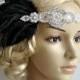Rhinestone flapper Gatsby Headband, Wedding Headband, Crystal Headband, Wedding Headpiece, Halo Bridal Headpiece, 1920s Flapper headband
