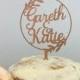 Personalised Wedding Cake Topper, Wooden Cake Topper, Rustic Wedding