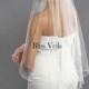 Fingertip Length Bridal Veil - Soft Wedding Veil - Available in 9 Lengths &Colors - Fast Shipping!