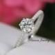 1.0 ctw  Solitaire Engagement Ring, 6 prong ring, round Cut Wedding Ring, Round Promise ring, small ring (size 3.5~9)