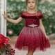 Red Flower Girl Dress, Girls Christmas Dress, Christmas Tutu Dress, Baby Toddler Christmas dress, Girls dresses, Holiday Dress