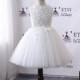 2018 Lace Flower Girl Dresses For Weddings Long White Tulle Skirt Beautiful Lace Top Girls Tutu Skirt Kids First Communion Dress Mid-Calf