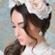 MADISON Style 1617T Bridal flower headband, Wedding headpiece, Flower headpiece, Bridal headpiece, bridal tiara, wedding headpiece,