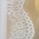 Cathedral Length Wedding Veil 'Mia' - White Scalloped Eyelash Lace Edged Bridal Veil