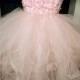 Flower Girl Dress Flower Tulle Dress Dress Tutu  Birthday Tutu Dress Wedding Blush baby dress Toddler Ball Gown  tutu
