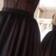 Gothic wedding dress,Black lace gown,Modest wedding dress,Black tulle dress,Formal lace dress,LBD