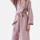 Linen bath robe in various colors. Dressing gown. Perfect gift for woman.