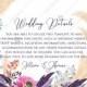Pampas grass details card wedding invitation set pink peony flower pdf custom online editor 5x3.5 in