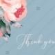 Peony thank you wedding invitation floral watercolor card template online editor pdf 5.6x4.25 in