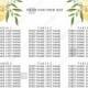 Seating chart wedding dahlia yellow chrysanthemum flower eucalyptus card PDF template 18x24 in edit online