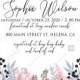 Anemone baby shower invitation card printable template blush pink watercolor flower PDF 5x7 in PDF editor
