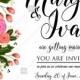Rose wedding invitation card printable template PDF template 5x7 in wedding invitation maker