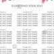 Rose wedding invitation seating chart card printable template PDF template 18x24 in online maker