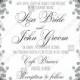 Wedding invitation set white anemone flower card template PDF 5x7 in