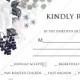 RSVP Wedding invitation set white anemone flower card template PDF 5x3.5 in edit template
