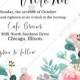 Wedding invitation set watercolor blush pink rose greenery card template PDF 5x7 in PDF download
