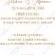 Wedding menu card gold leaf laurel watercolor eucalyptus greenery PDF 4x9 in edit online