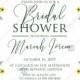Bridal shower invitation wedding invitation set sunflower yellow flower PDF 5x7 in invitation maker