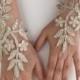 Wedding Gloves, Bridal Gloves, Champagne lace gloves, Handmade gloves, Ivory bride glove bridal gloves lace gloves fingerless gloves