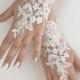 Ivory Wedding Gloves, Ivory lace gloves, Handmade gloves, Ivory bride glove bridal gloves lace gloves fingerless gloves