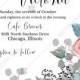 Wedding invitation set pink peony tea rose ranunculus floral card template PDF 5x7 in PDF download