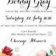 Wedding invitation set marsala pink peony bright rose watercolor greenery PDF 5x7 in invitation maker