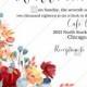 Wedding invitation set marsala pink peony maroon rose watercolor greenery PDF 5x7 in PDF download
