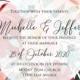 Wedding invitation set marsala pink peony rose watercolor greenery PDF 5x7 in PDF maker