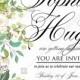 Wedding invitation set white rose peony spring herbal greenery PDF 5x7 in online editor