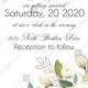 Wedding invitation set beautiful white rose peony herbal greenery PDF 5x7 in PDF download