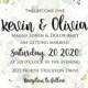 Wedding invitation set white bride flower rose peony herbal greenery PDF 5x7 in create online
