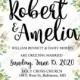 Wedding planner invitation set white rose peony herbal greenery PDF 5x7 in instant maker