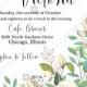 Wedding invitation gift card set white rose peony herbal greenery PDF 5x7 in PDF editor