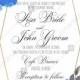 Wedding invitation card template blue floral anemone PDF 5x7 in