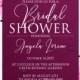 Bridal shower wedding invitation set pink marsala red peony anemone PDF 5x7 in create online