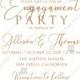 Engagement party wedding invitation set red pink rose greenery wreath card template PDF 5x7 in customize online
