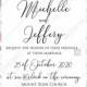 Wedding invitation set watercolor marsala red burgundy rose peony greenery PDF 5x7 in wedding invitation maker
